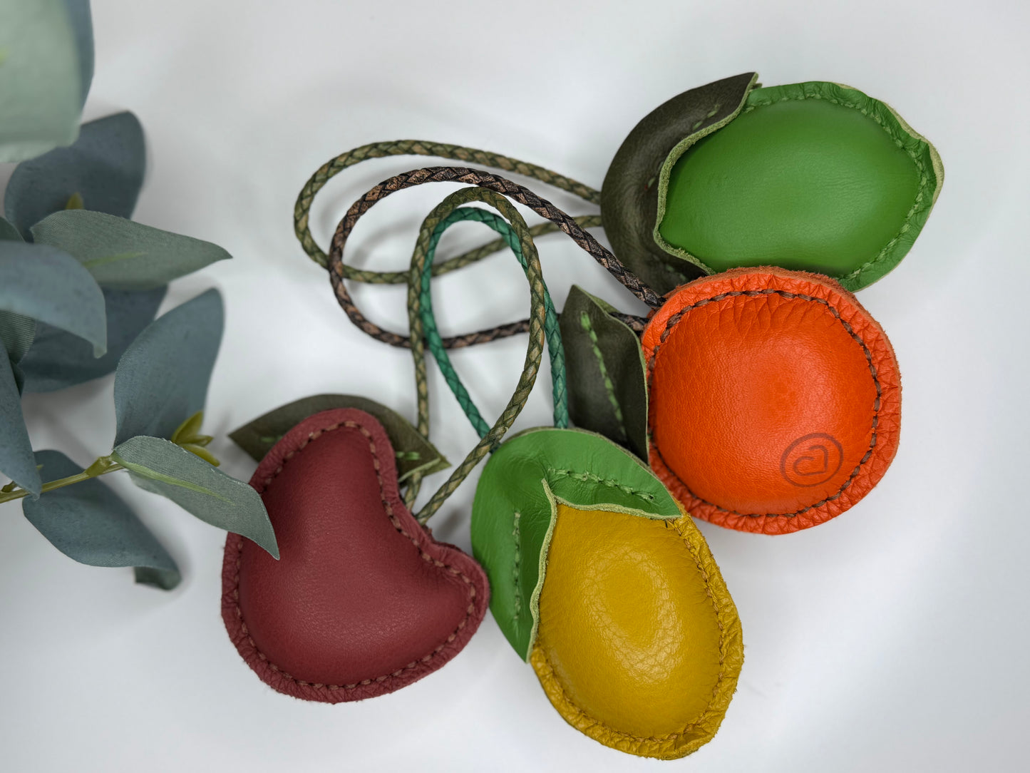 Fruits Handcrafted Leather Bag Charms