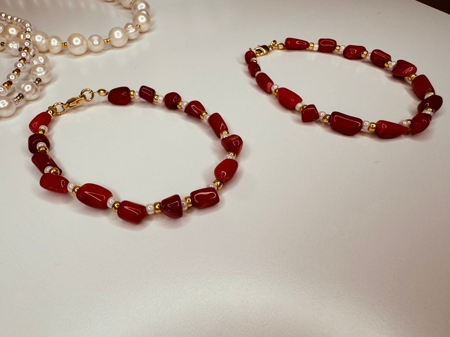 Reddish Holiday Bracelet