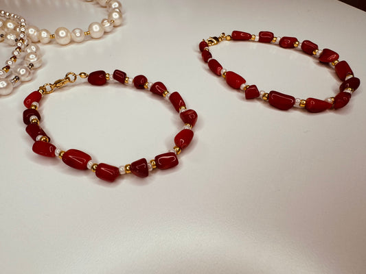 Reddish Holiday Bracelet